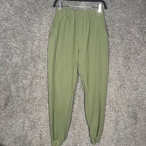 BYLT Premium‎ Basics Womens Flow Jogger Olive Green Drawstring Waist Pants